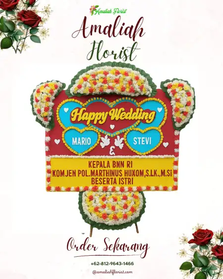 Papan Bunga Pernikahan Pondok Gede